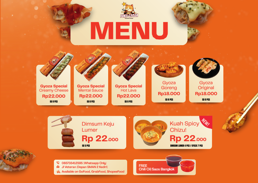 Menu Gyoza Fuku Gyoza Outlet SMADA